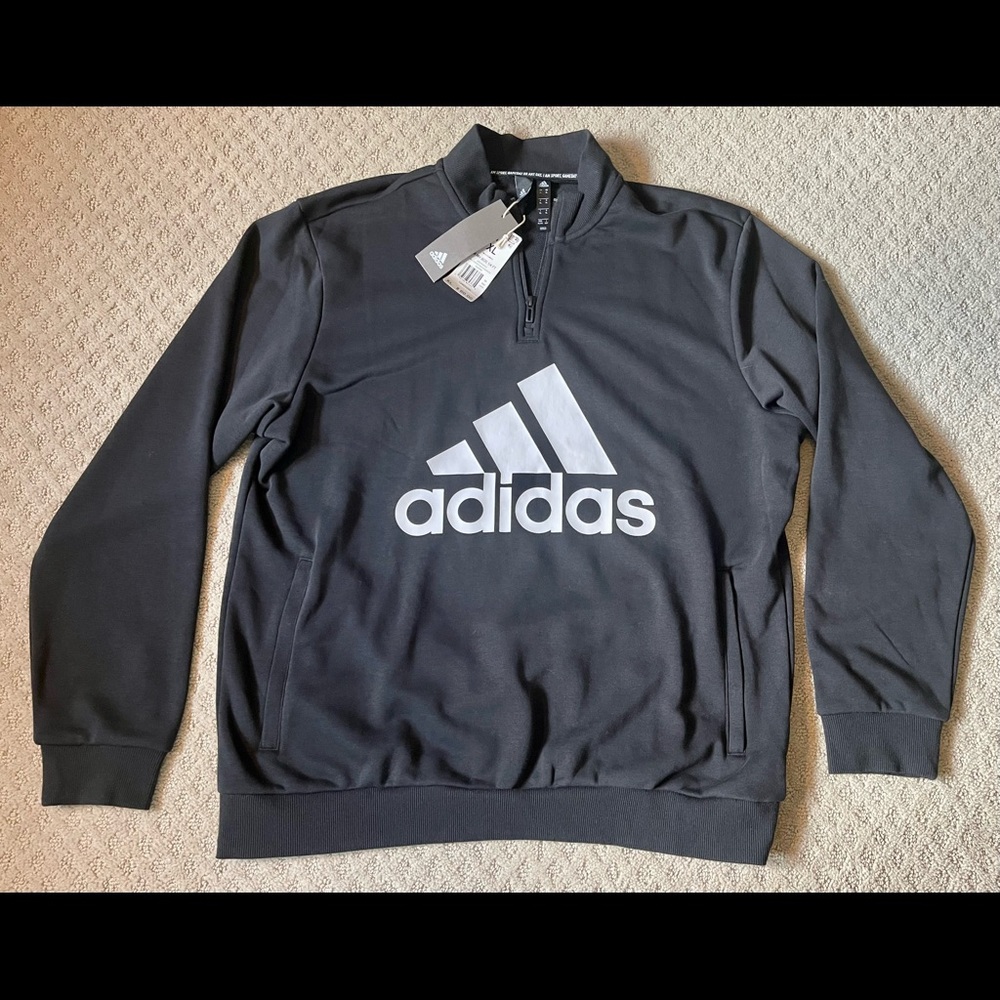 adidas black sweatshirt with logo